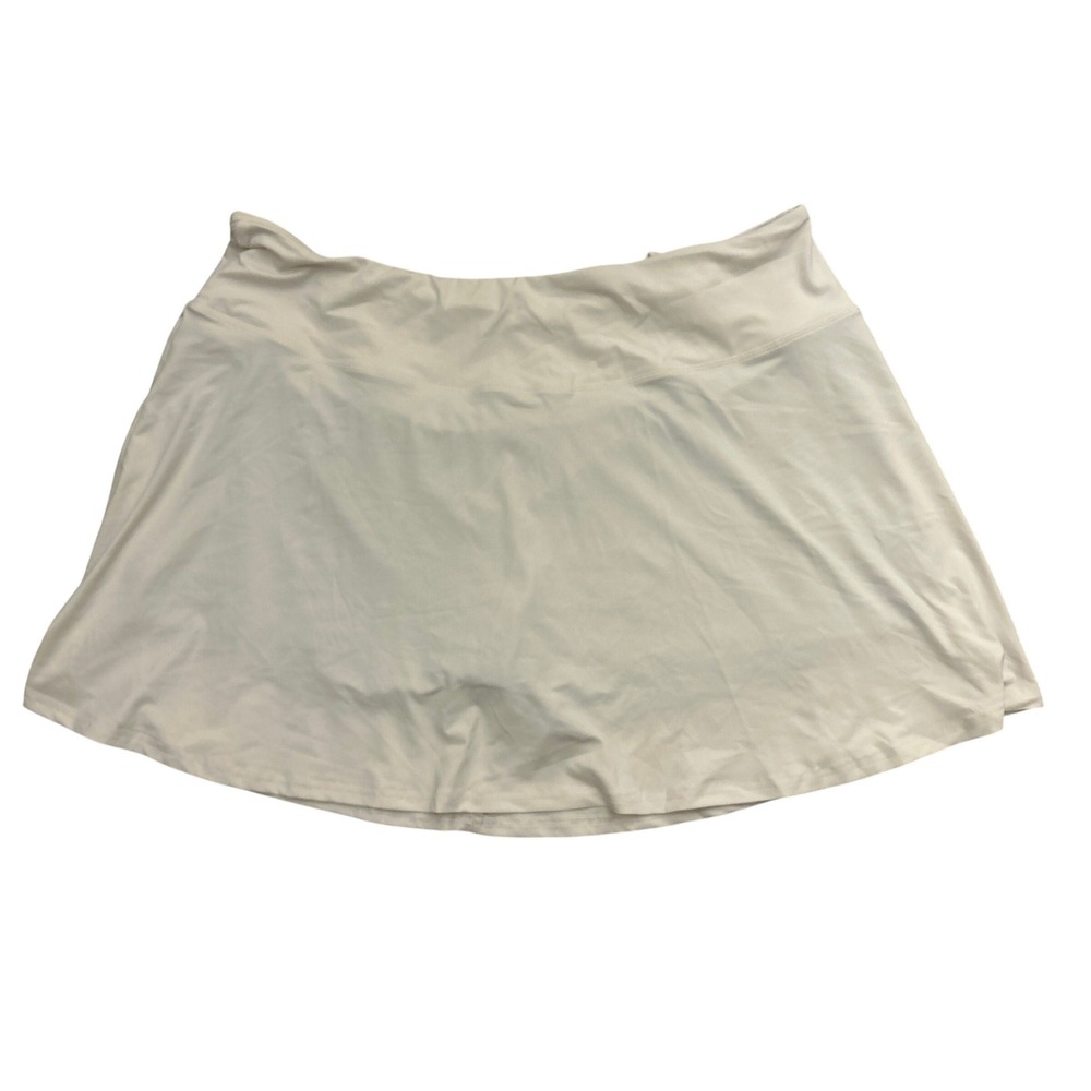 BlevonH Athletic Skort Women 2XL White Excellent Built-in Mesh Liner Tennis Golf